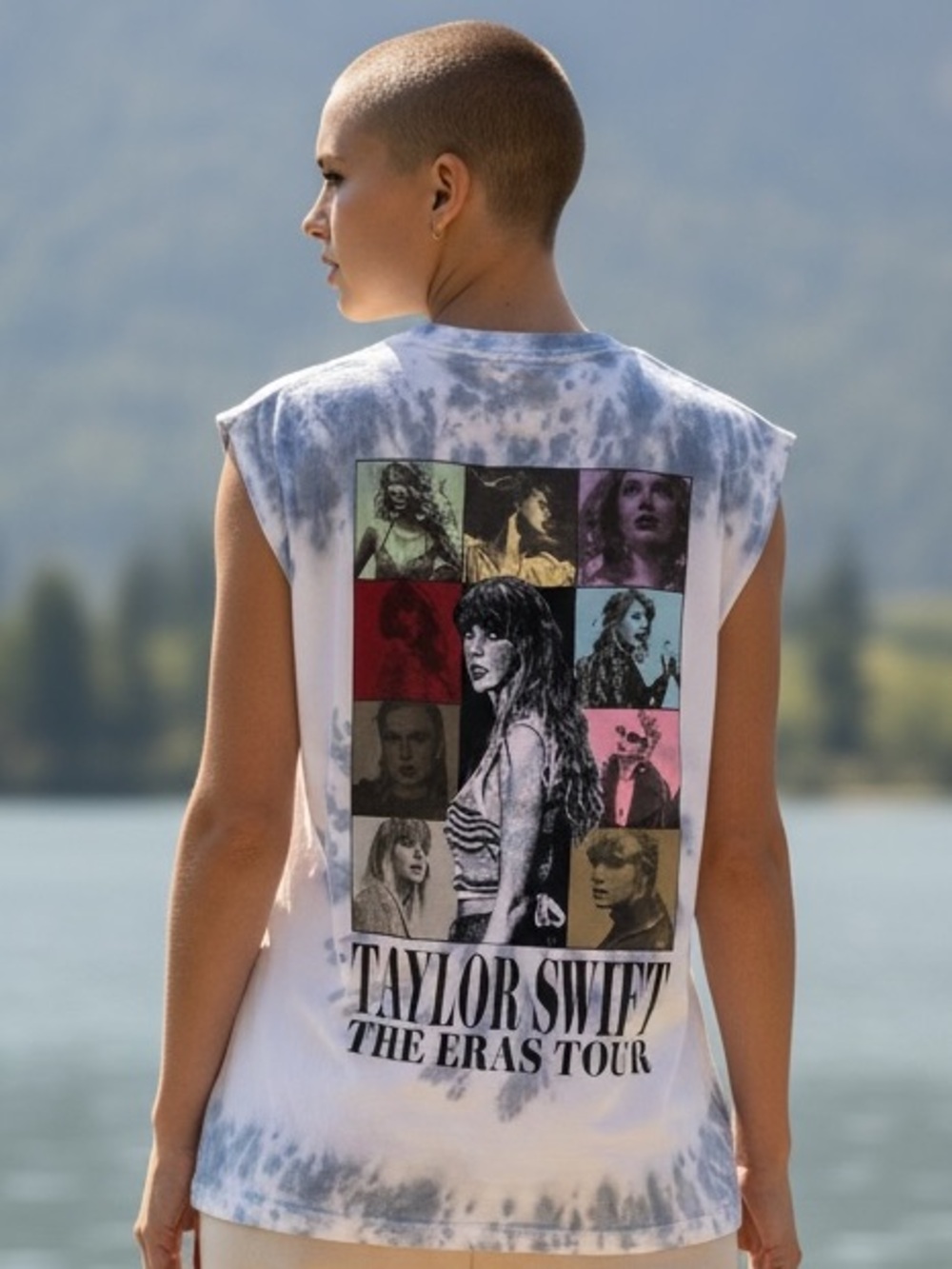 Taylor Swift Eras Tour Tie‎ Dye Sleeveless Graphic Tee Shirt Medium NWT